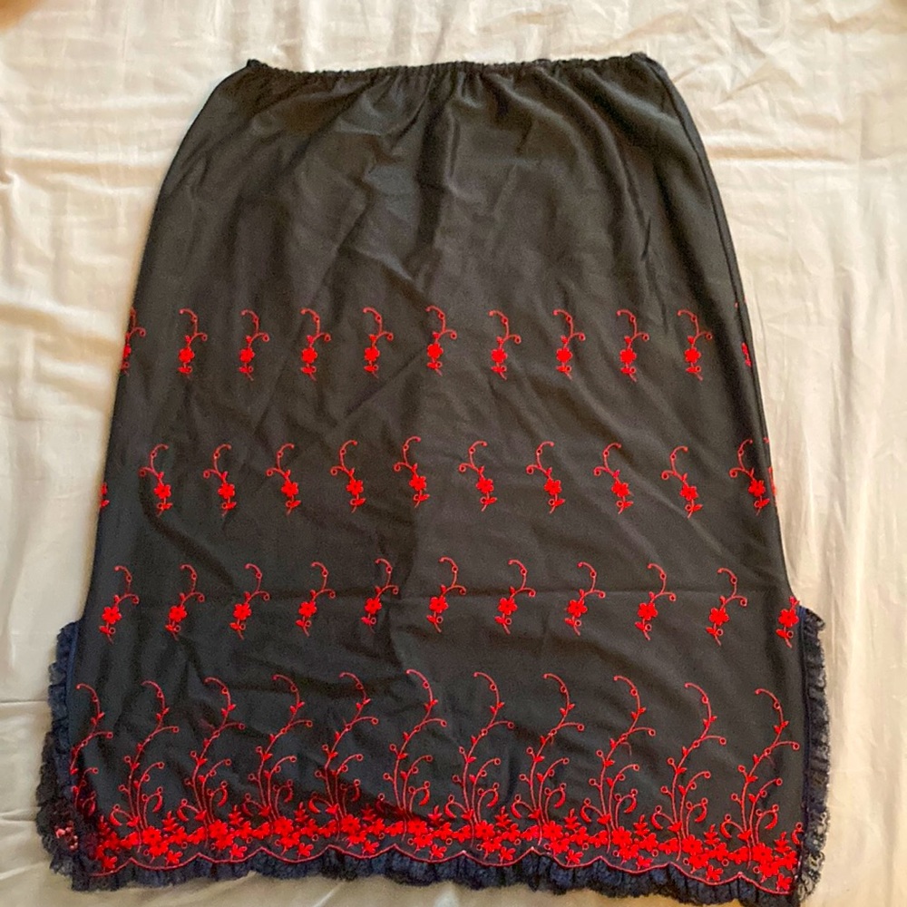 Vintage embroidered slip